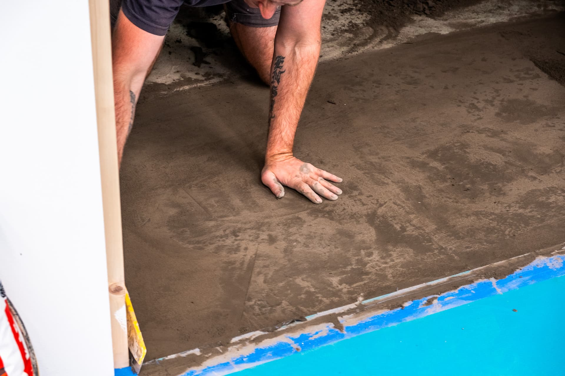 Self-levelling compound installation by Panorama Flooring